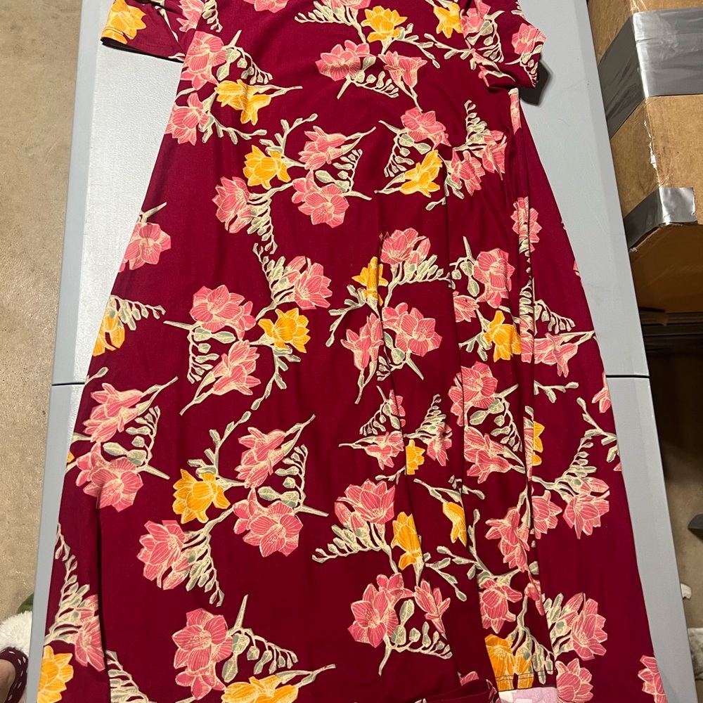 Floral Red Dress